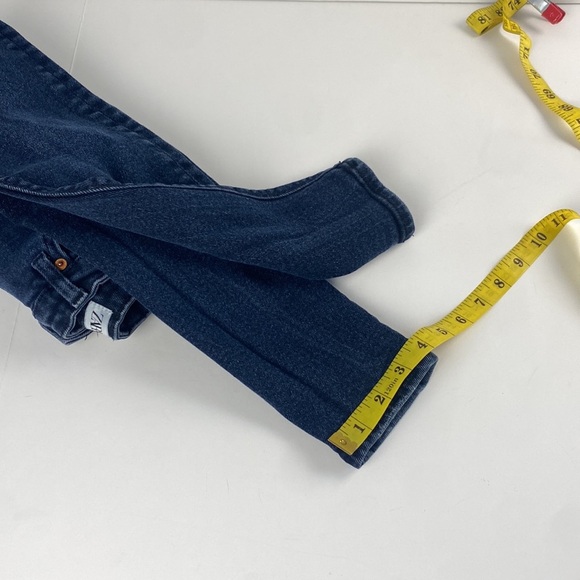 2/$25 Dark wash mid rise skinny tapered leg ankle denim cropped jeans size 4 - Picture 8 of 10